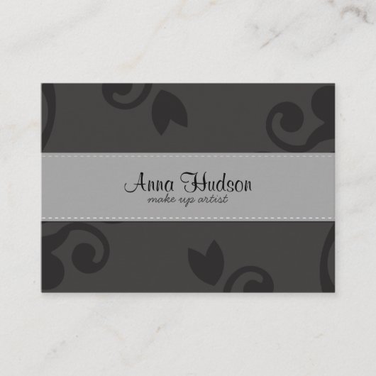 Damasken Muster, Grau Damaske, Damaske Visitenkarte (Vorderseite)