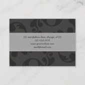 Damasken Muster, Grau Damaske, Damaske Visitenkarte (Rückseite)
