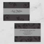 Damasken Muster, Grau Damaske, Damaske Visitenkarte (Vorne/Hinten)