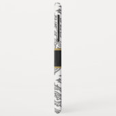 Damasketmuster mit Holz- und Goldschleim Case-Mate iPhone Hülle (Hinten/Links)