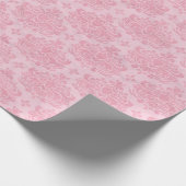 Damasketmuster, rosa Damaske, französische Damaske Geschenkpapier (Ecke)