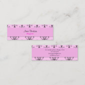 Damasketmuster, rosa Damaske, französische Damaske Mini Visitenkarte (Vorne/Hinten)