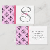 Damasketmuster, rosa Damaske, französische Damaske Visitenkarte (Vorne/Hinten)