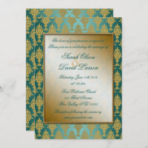 DamaskGold auf Aquamarinen