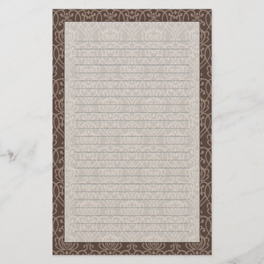 Damaskmuster 6 briefpapier (Vorderseite)