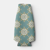 Damaskmuster mit abstrakten Elementen Flaschenkühler (Vorderseite)