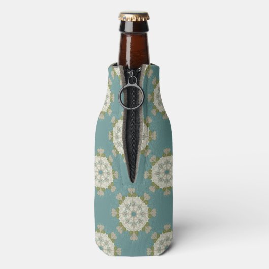 Damaskmuster mit abstrakten Elementen Flaschenkühler (Flasche Rückseite)