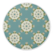 Damaskmuster mit abstrakten Elementen Keramikknauf (Vorderseite)