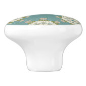 Damaskmuster mit abstrakten Elementen Keramikknauf (Seitenansicht)