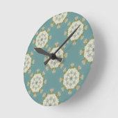 Damaskmuster mit abstrakten Elementen Runde Wanduhr (Winkel)