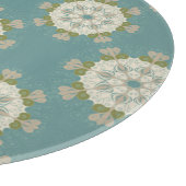 Damaskmuster mit abstrakten Elementen Schneidebrett (Ecke)