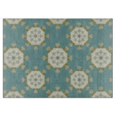 Damaskmuster mit abstrakten Elementen Schneidebrett (Vorderseite)