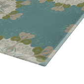 Damaskmuster mit abstrakten Elementen Schneidebrett (Ecke)