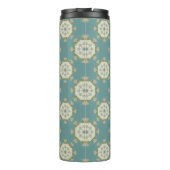 Damaskmuster mit abstrakten Elementen Thermosbecher (Rückseite)