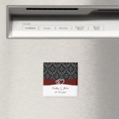 Damaskumdiamant rot Save the Date Magnet (In Situ (Geschirrspüler))