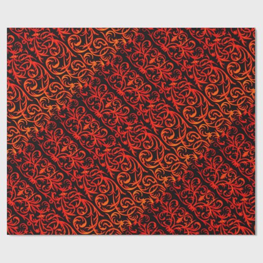 Damaskumhüllungspapier mit verzierten Wirbel Geschenkpapier (Flach)