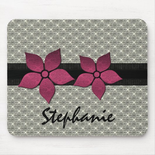 Damaskus-Blume Strickgrenzmousepad Mousepad (Vorne)