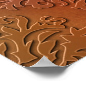 Damaskus geschnitten Velvet, SATIN ABSTRAKT Poster (Ecke)