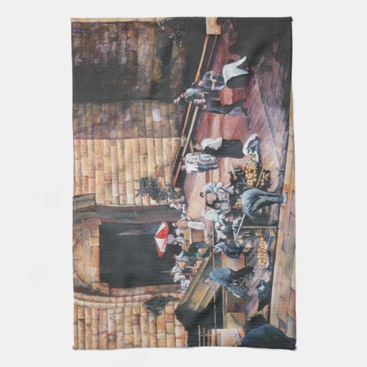 Damaskus Golden Gate, Altes Jerusalem Geschirrtuch (Vertikal)