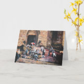 Damaskus Goldenes Tor, AltJerusalem Grußkarte Karte (Gelbe Blume)