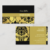 Damaskus / Goldton / Schwarz Visitenkarte (Vorne/Hinten)