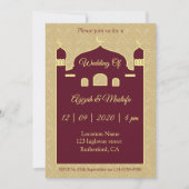 Damaskus-Hintergrund zur arabischen Hochzeit Einladung (Vorderseite)