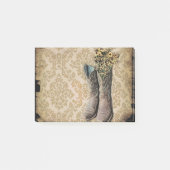 Damaskus Lavendel Western Country Cowboy Stiefel Post-it Klebezettel (Vorderseite)