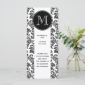 Damaskus-Muster für Schwarz-Weiß-Karton Programm (Stehend Vorderseite)