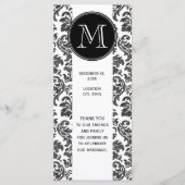 Damaskus-Muster für Schwarz-Weiß-Karton Programm (Vorderseite)