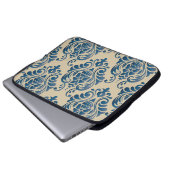 Damaskus nahtloses Muster von Blumenziern Laptopschutzhülle (Vorne Knopf)