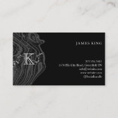 Damaskus Steel Muster Custom Monogram Bladesmith Visitenkarte (Rückseite)