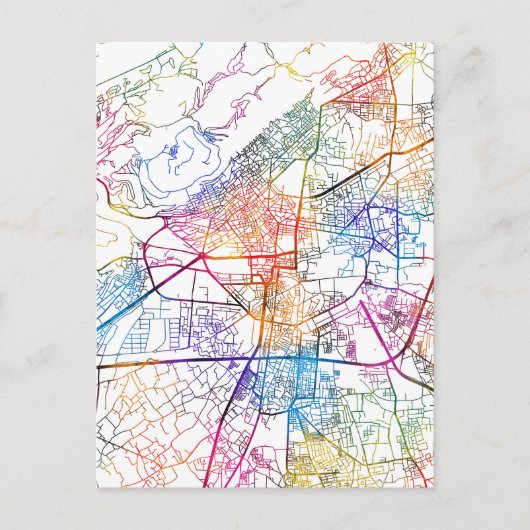 Damaskus Syria City Map Postkarte (Vorderseite)