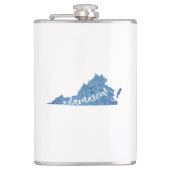 Damaskus, Virginia-Holzkörner Flachmann (Vorderseite)