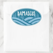 Damaskus Virginia Outdoor Ovaler Aufkleber (Tasche)