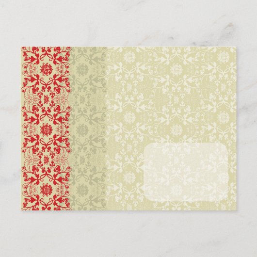 Damaskus Wirbel Gewürz Save the Date Postkarte (Rückseite)