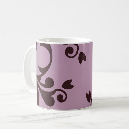 Damaskusmuster, Damasdesign, französischer Damast Kaffeetasse (Vorderseite Links)