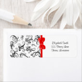 Damaskusmuster, französische Damaske, Schwarz und  (Insitu)