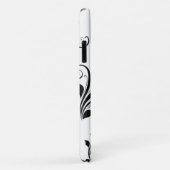 Damaskusmuster, französische Damaske, Schwarz und  Case-Mate iPhone Hülle (Hinten/Rechts)