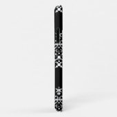 Damaskusmuster, französische Damaske, Schwarz und Case-Mate iPhone Hülle (Hinten/Rechts)