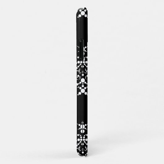 Damaskusmuster, französische Damaske, Schwarz und Case-Mate iPhone Hülle (Hinten/Rechts)