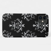 Damaskusmuster, französische Damaske, Schwarz und Case-Mate iPhone Hülle (Rückseite (Horizontal))