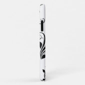 Damaskusmuster, französische Damaske, Schwarz und Case-Mate iPhone Hülle (Hinten/Rechts)