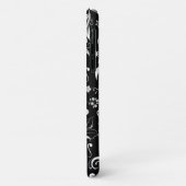 Damaskusmuster, französische Damaske, Schwarz und  Case-Mate iPhone Hülle (Hinten/Links)