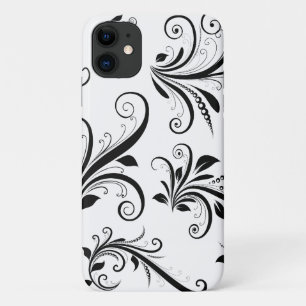 Damaskusmuster, französische Damaske, Schwarz und Case-Mate iPhone Hülle
