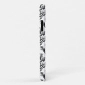 Damaskusmuster, französische Damaske, Schwarz und  Case-Mate iPhone Hülle (Hinten/Rechts)