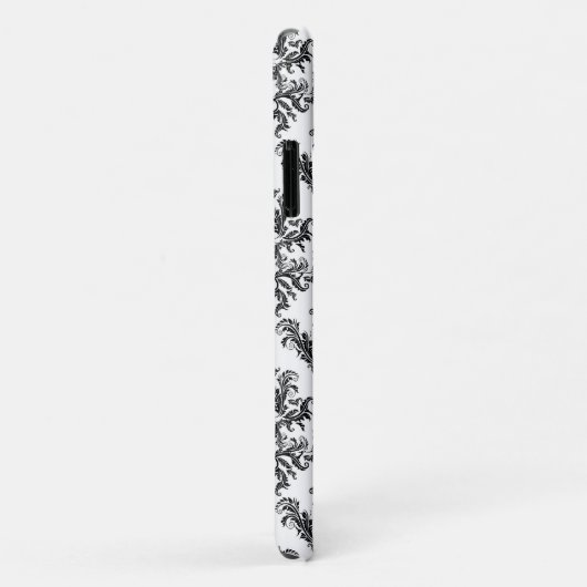 Damaskusmuster, französische Damaske, Schwarz und  Case-Mate iPhone Hülle (Hinten/Rechts)