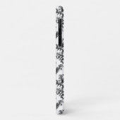 Damaskusmuster, französische Damaske, Schwarz und  Case-Mate iPhone Hülle (Hinten/Links)