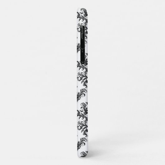 Damaskusmuster, französische Damaske, Schwarz und  Case-Mate iPhone Hülle (Hinten/Links)