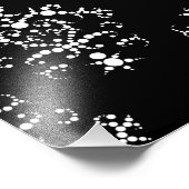 Damaskusmuster, französische Damaske, Schwarz und  Fotodruck (Ecke)