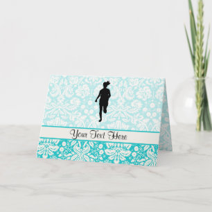 Damaskusmuster Girl Running Karte